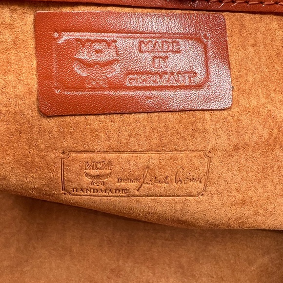 🔥MCM Alma visetos cognac 2 way bag EUC 🔥made in Germany with COA - Picture 11 of 16